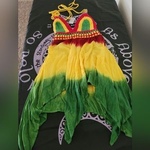 Multi colored knitted dress